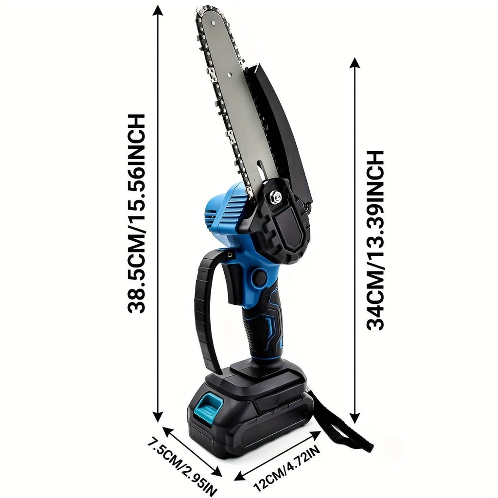 6-inch Cordless Mini Chainsaw – Handheld Electric, Lightweight, Battery-Powered