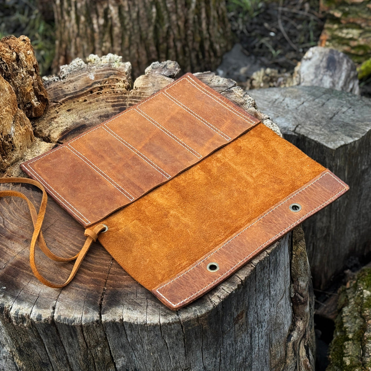 5 Pocket Leather Chisel Roll