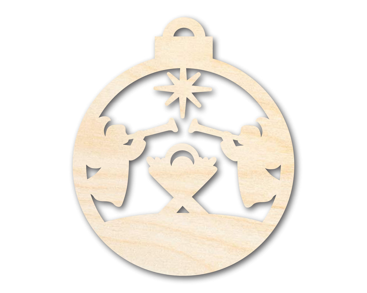 Unfinished Wood Bethlehem Nativity Ornament Shape - Christmas - Craft - up to 46" DIY