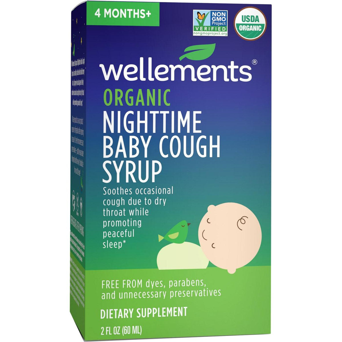Wellements® Organic Baby Cough & Mucus Syrup – Nighttime