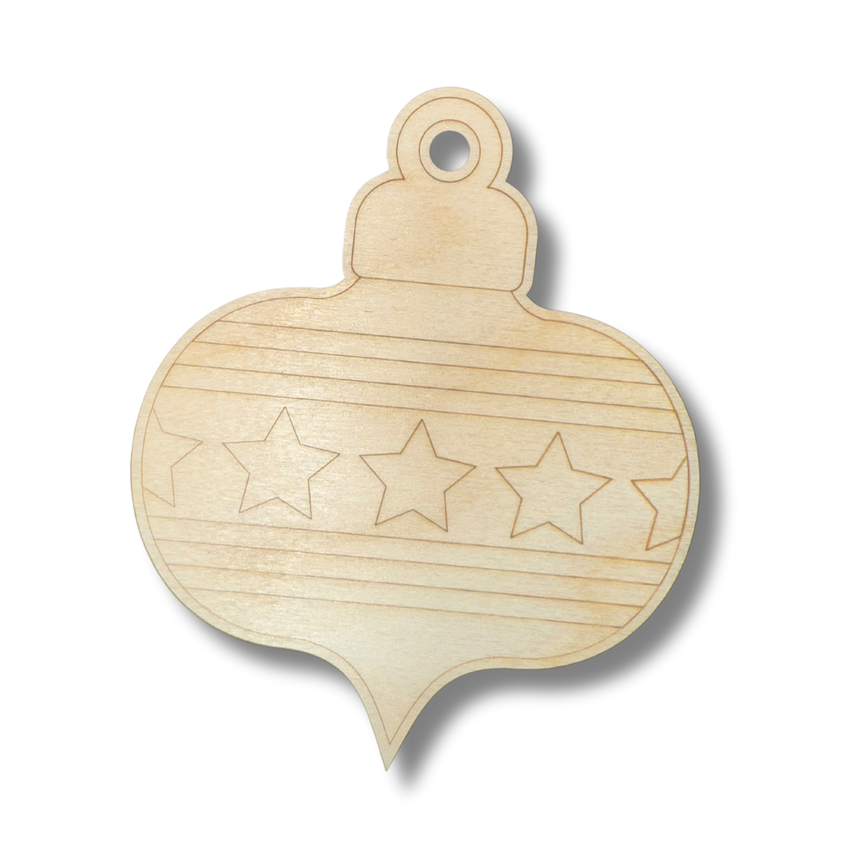 Unfinished Wood Etched Christmas Ornament Shape | Paint By Line Crafts | up to 30" DIY