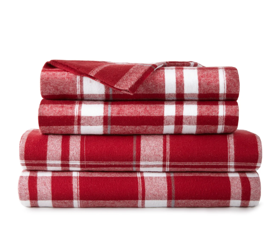 Plaid Organic Flannel Sheet Set