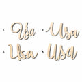 USA Sign Unfinished Wood Cutout Home Decor DIY