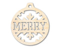 Unfinished Wood Merry Ornament Shape - Craft - up to 46" DIY