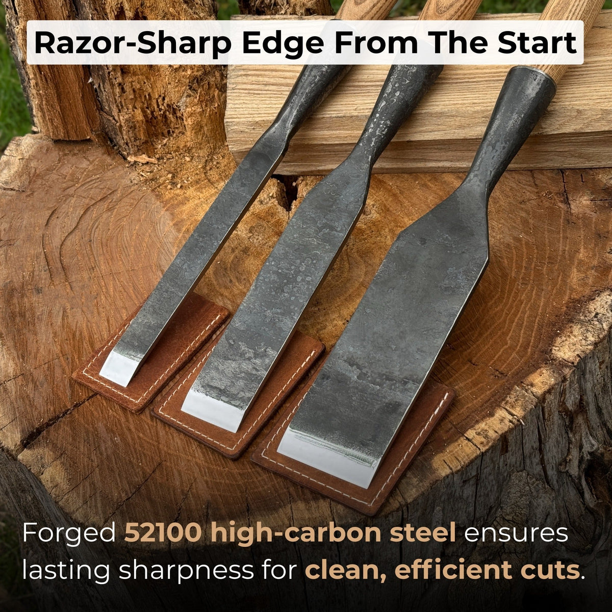 3-Piece Carpenters Slick Chisel Set