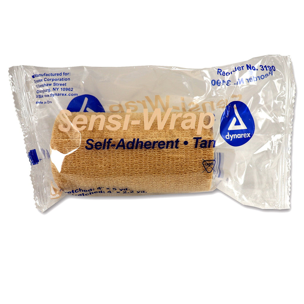 Sensi Wrap, Self-Adherent - Latex Free, 4" x 5 yds Tan, 1 each