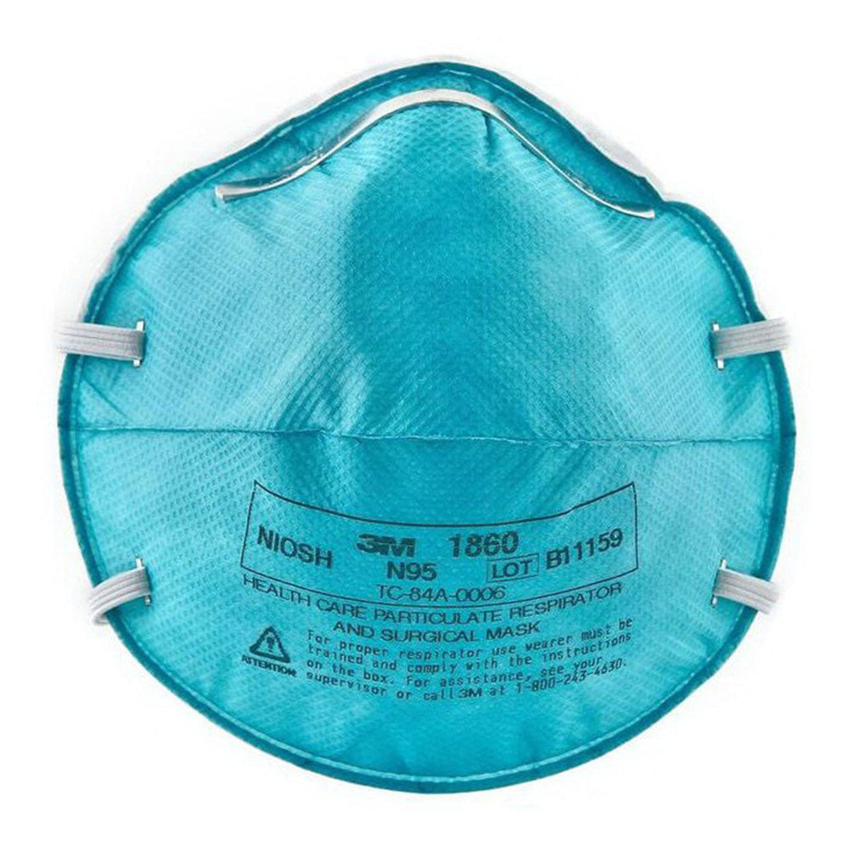 3M 1860S Particulate Respirator And Surgical Mask, Small, Box Of 20