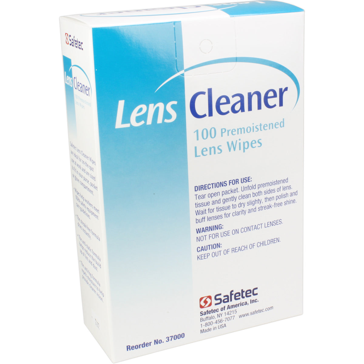 Lens Cleaner Wipes, 100 per box