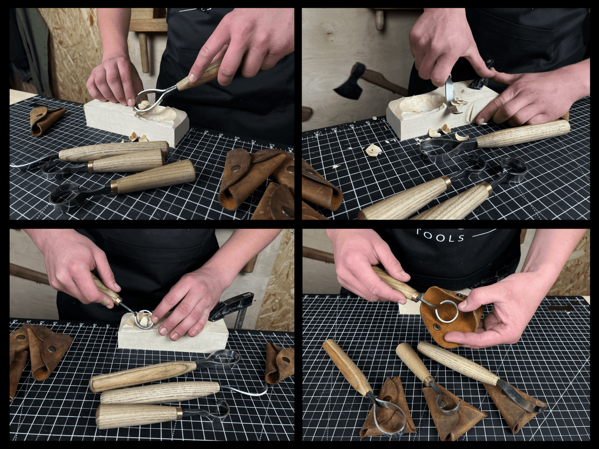 4-Piece Wood Carving Knife Set