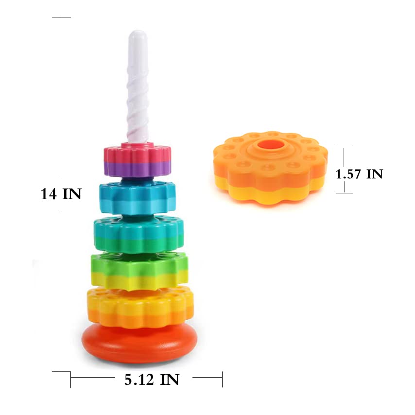 Toddler Spin & Stack Tower Toy