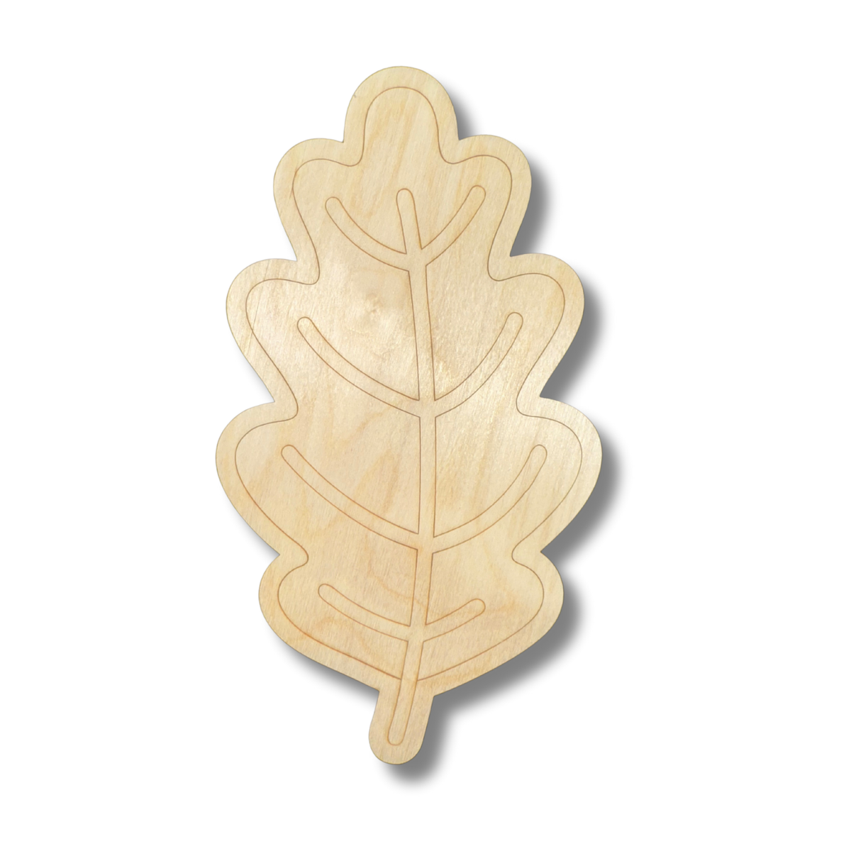 Unfinished Wood Etched Fall Leaf Shape | Paint By Line Crafts | up to 30" DIY