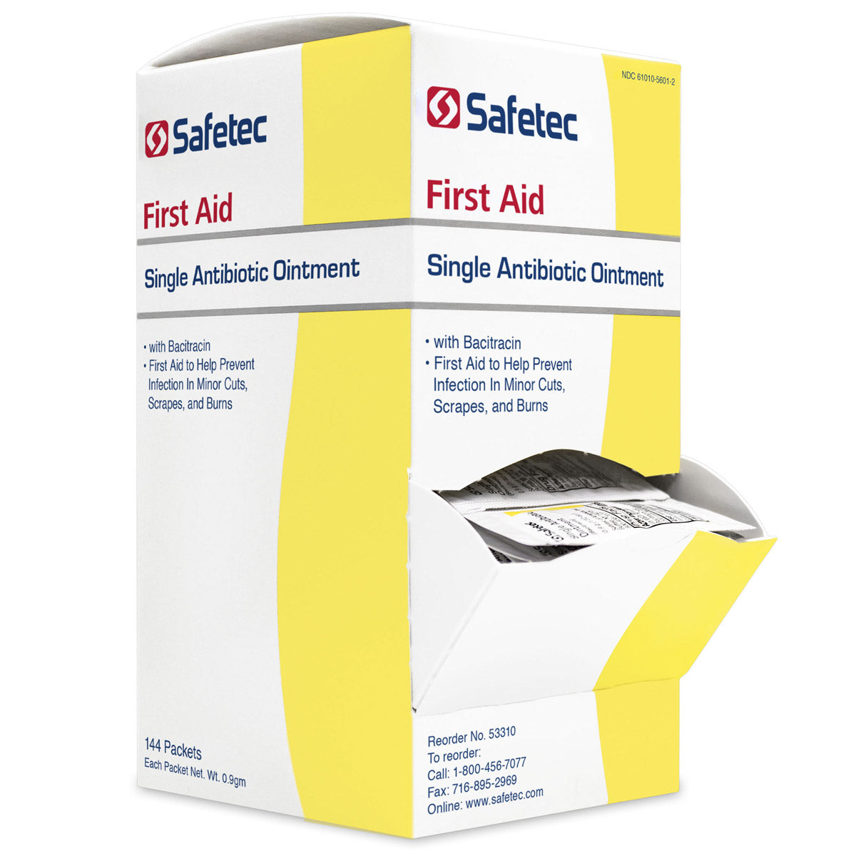 Single Antibiotic (Bacitracin) .9gm. Pouch, 144 per box