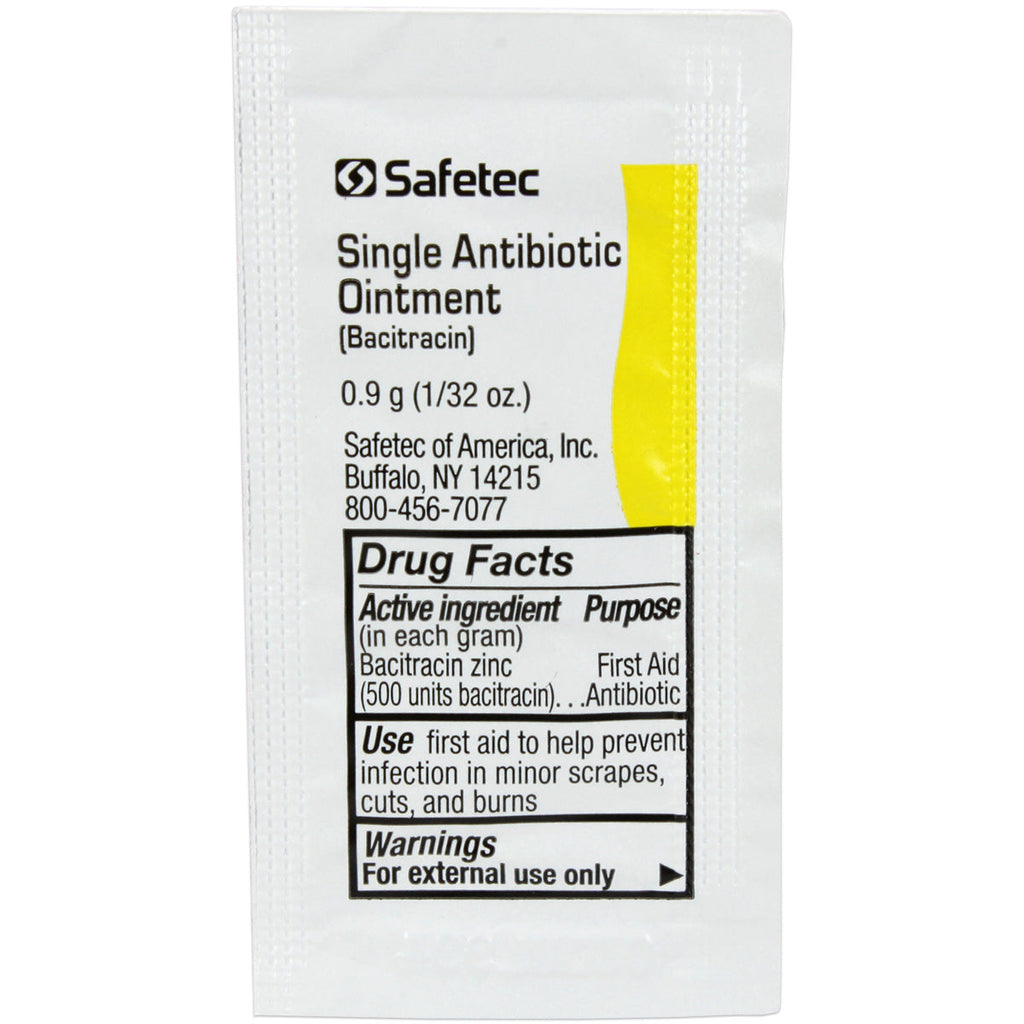 Single Antibiotic (Bacitracin) .9gm. Pouch, 144 per box