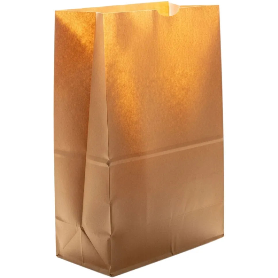 Leader™ Flat Bottom Paper Sack, 12" x 7" x 17", 500 EA