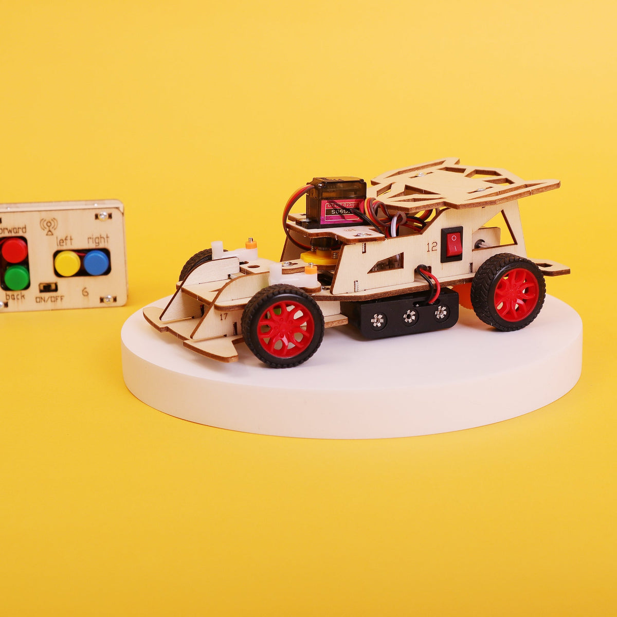 Steering Remote-Controlled Car DIY Kit, Educational STEM Toy
