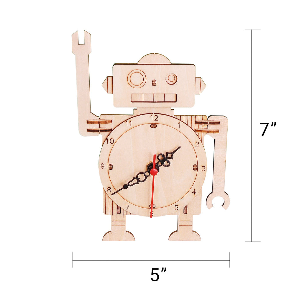 Robot Clock DIY Kit, Educational STEM Toy