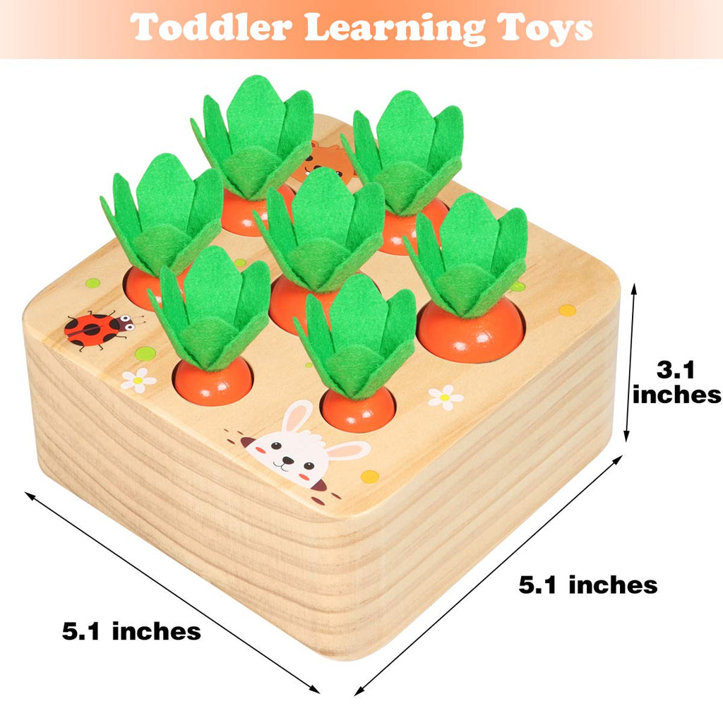 Carrot Harvest Montessori Toy for Hands On Learning and Fine Motor Fun