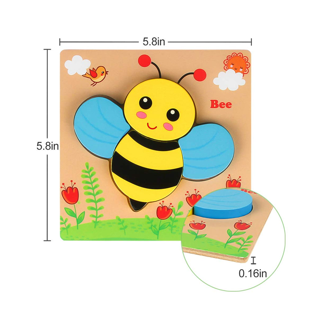 Toddlers Wooden Animal 6 Pack Puzzles