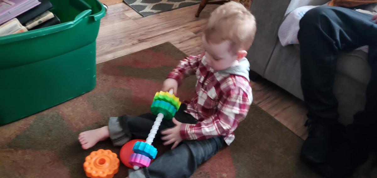 Toddler Spin & Stack Tower Toy