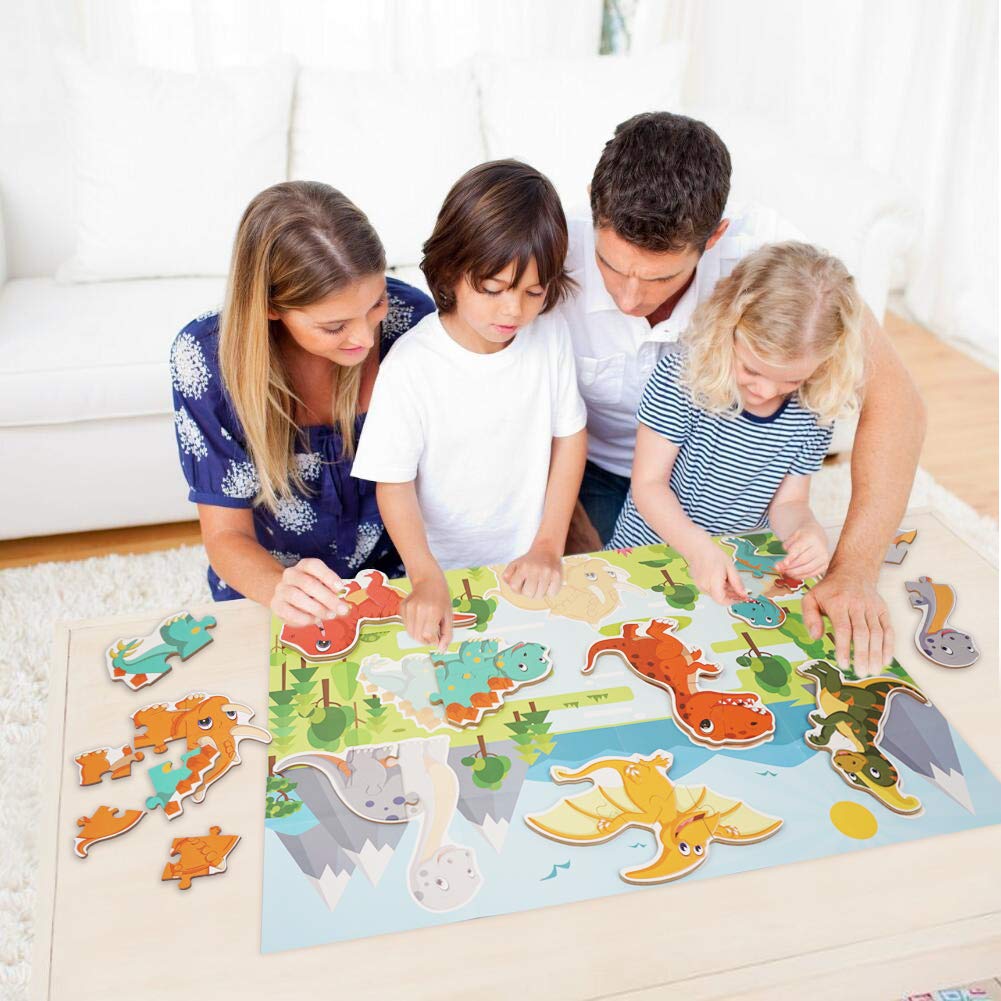 Wonderful Dinosaur 8 Floor Puzzles and Giant Map