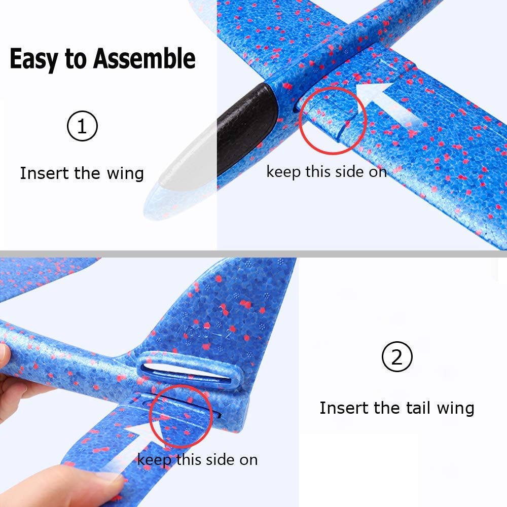 4 Pack Throwing Foam Airplane Toys