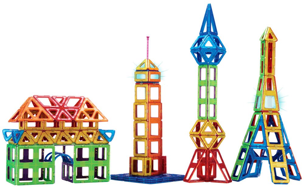 Super Educational Magnetic Geometric Tiles STEM Set