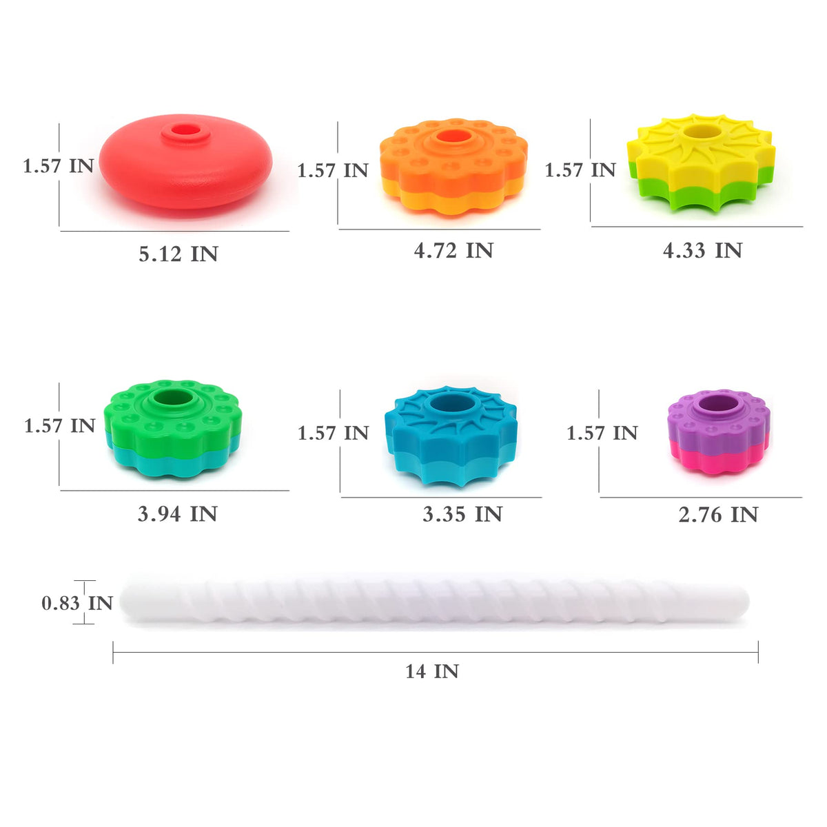 Toddler Spin & Stack Tower Toy