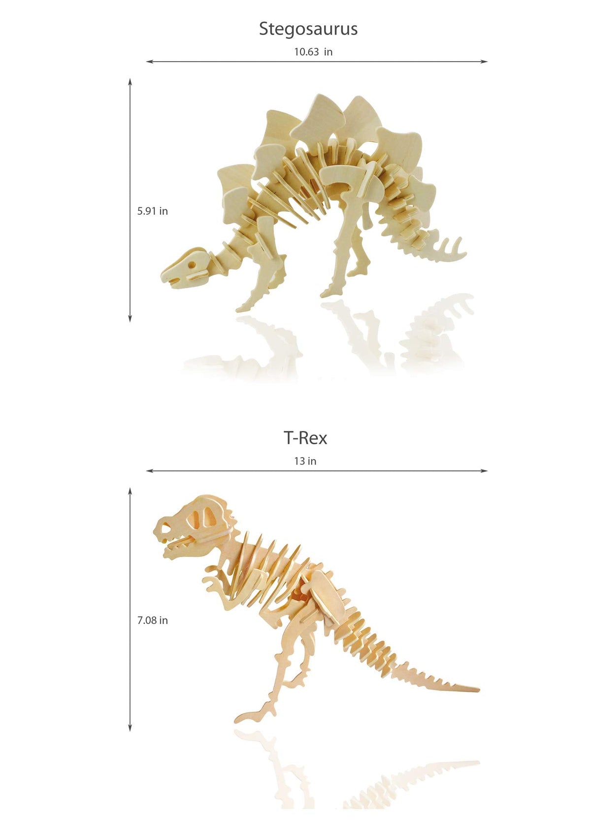 3D Wooden Dinosaurs Bundle Pack Puzzle