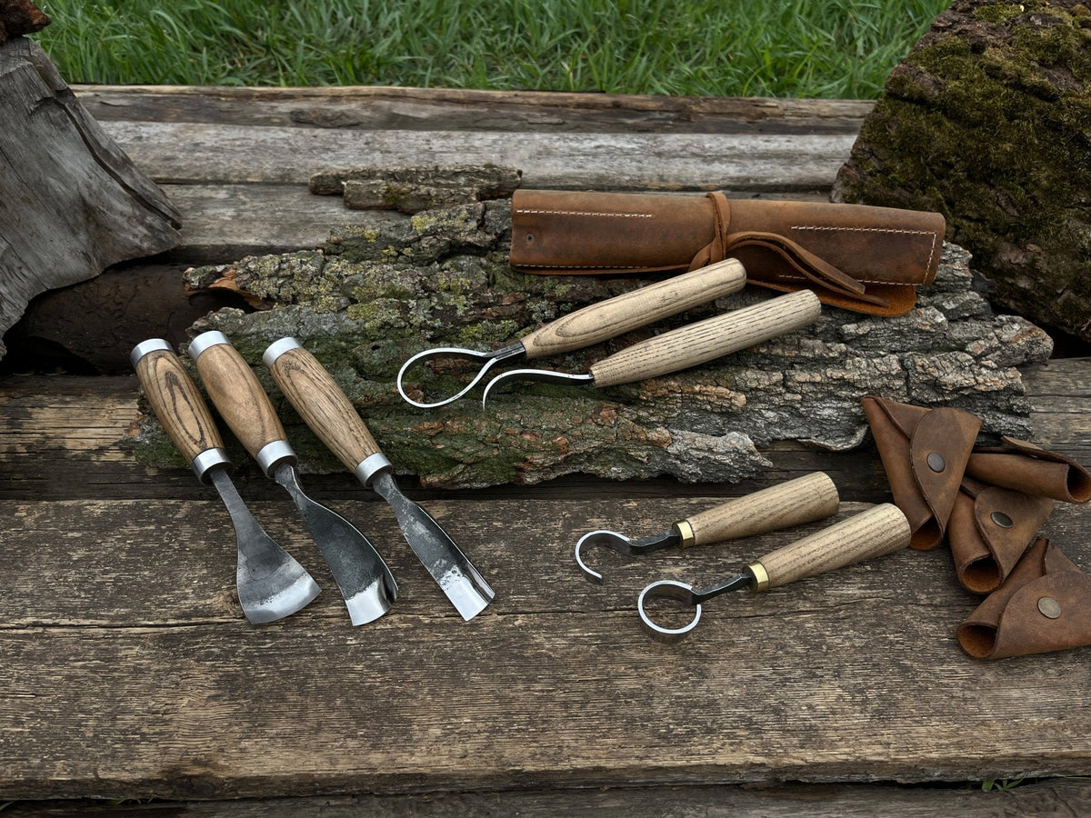 7-Piece Spoon/Bowl Carving Tool Set