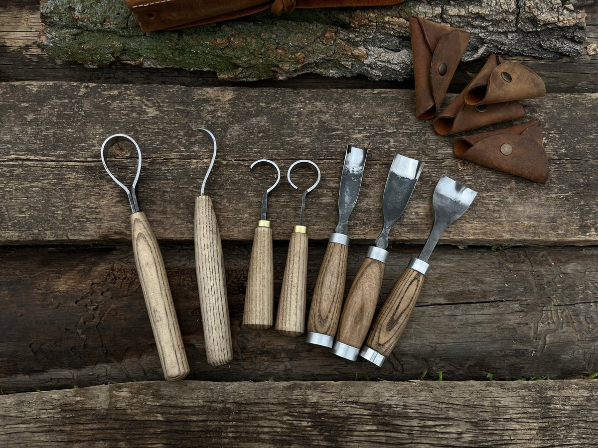 7-Piece Spoon/Bowl Carving Tool Set