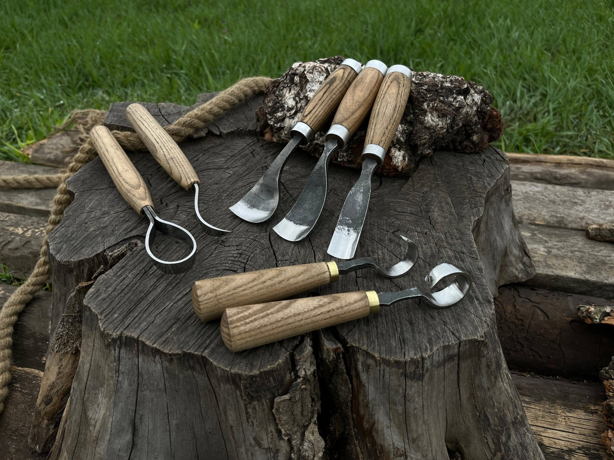 7-Piece Spoon/Bowl Carving Tool Set