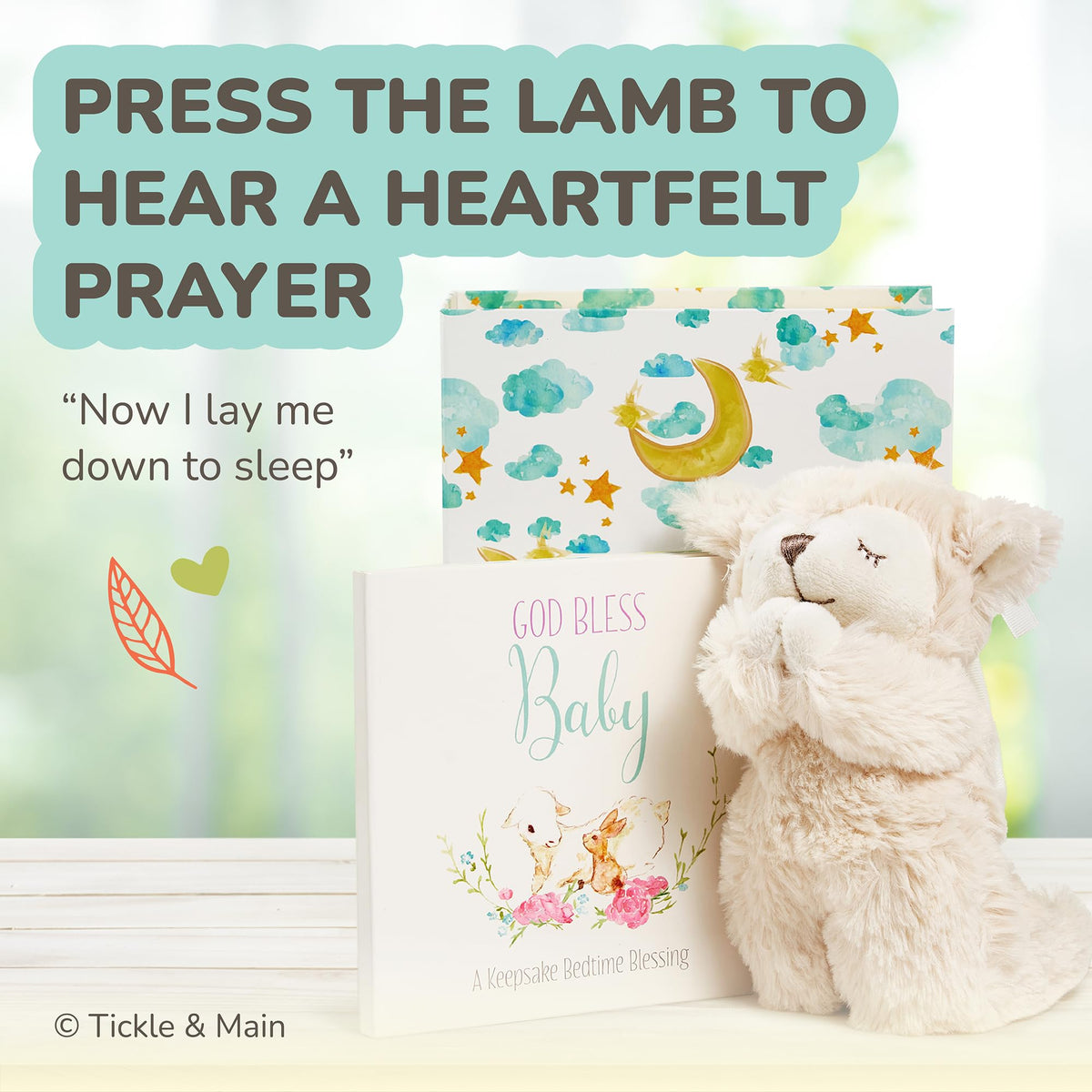 Sweet Prayers Gift Set: Plush Lamb & Bedtime Blessings Book for Baby’s Baptism