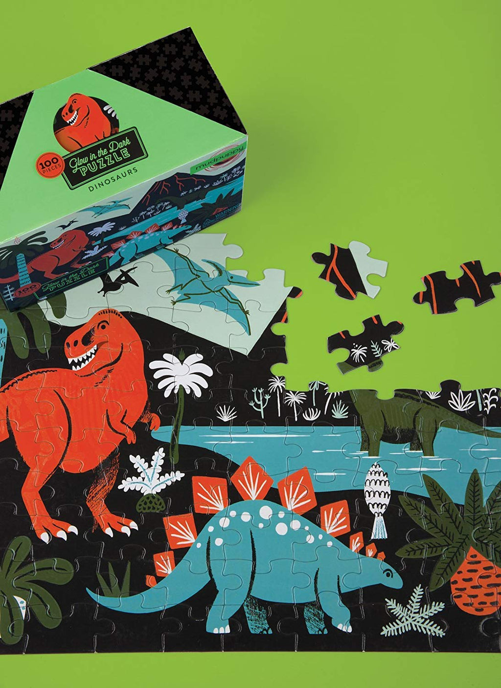Prehistoric Glow In The Dark Dinosaur World Puzzle