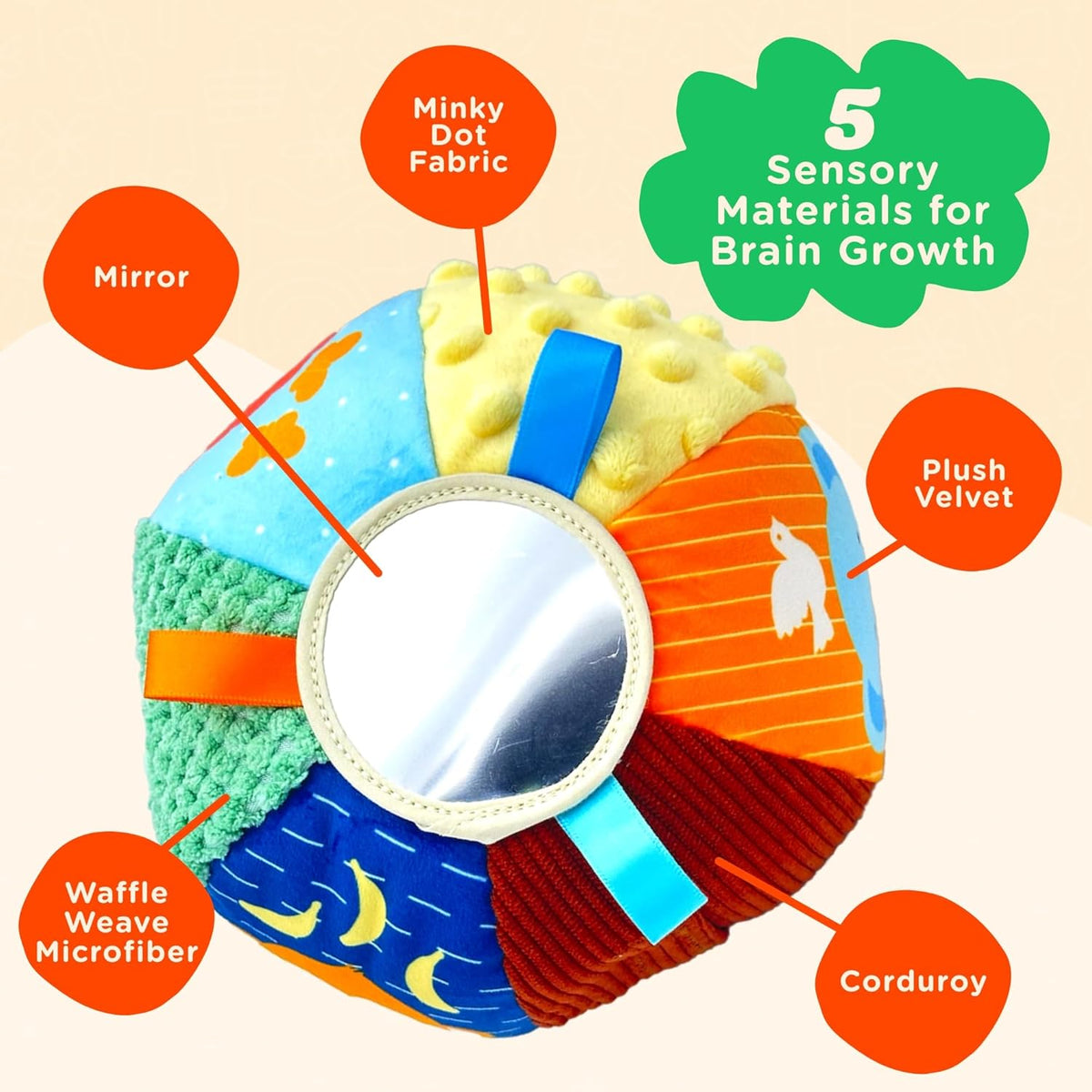 Interactive Sensory Loopy Loops Baby Ball: Kick, Play & Explore for Sensory Fun!