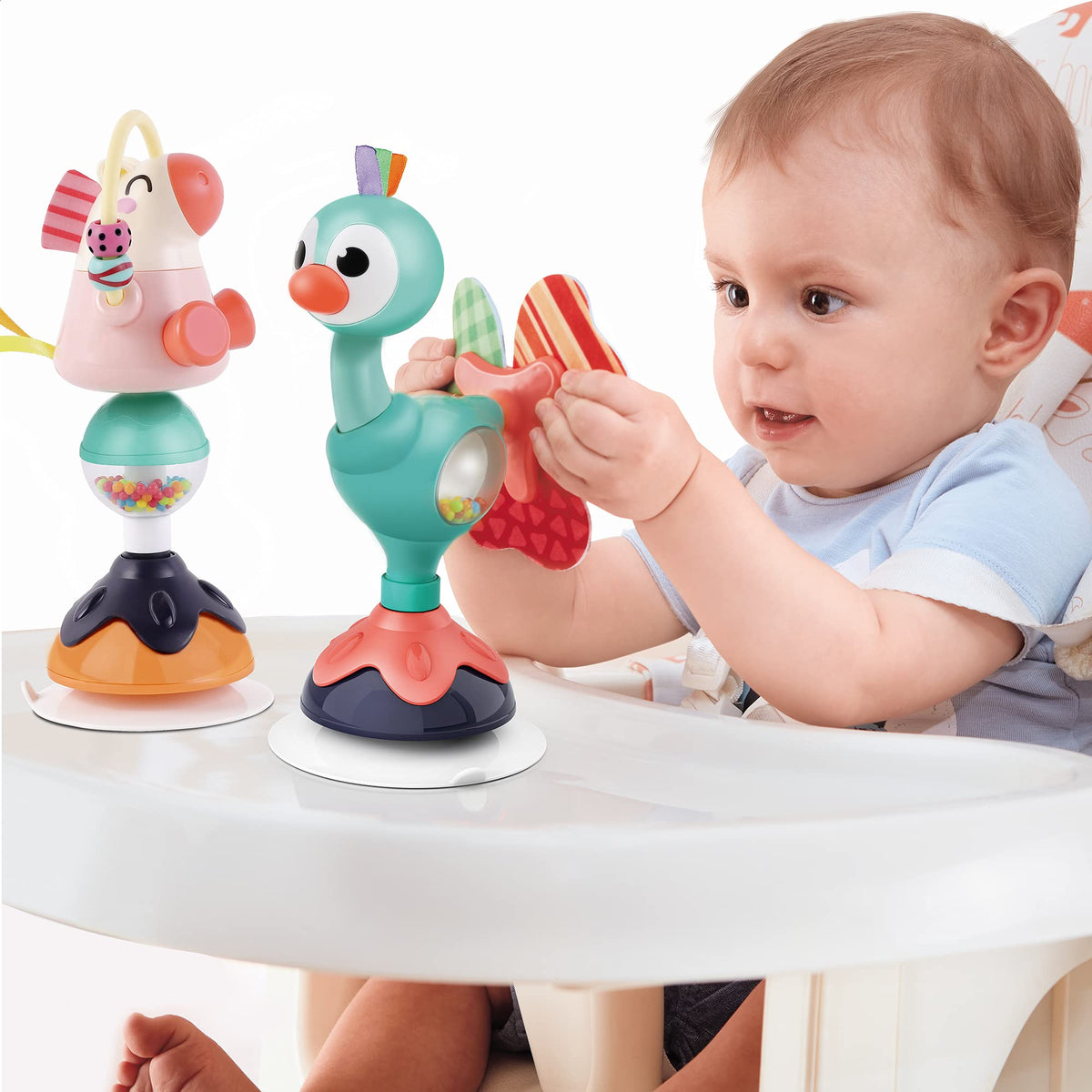 Interactive Baby Suction Rattles