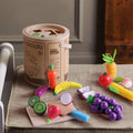Cutting & Cooking Wooden Fruits & Vegetables Kitchen Set
