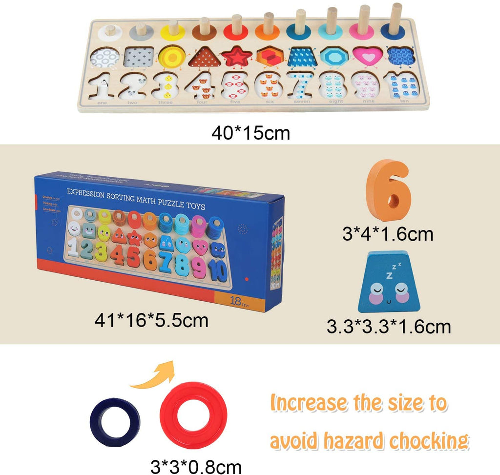 Textile Counters Numbers and Shapes