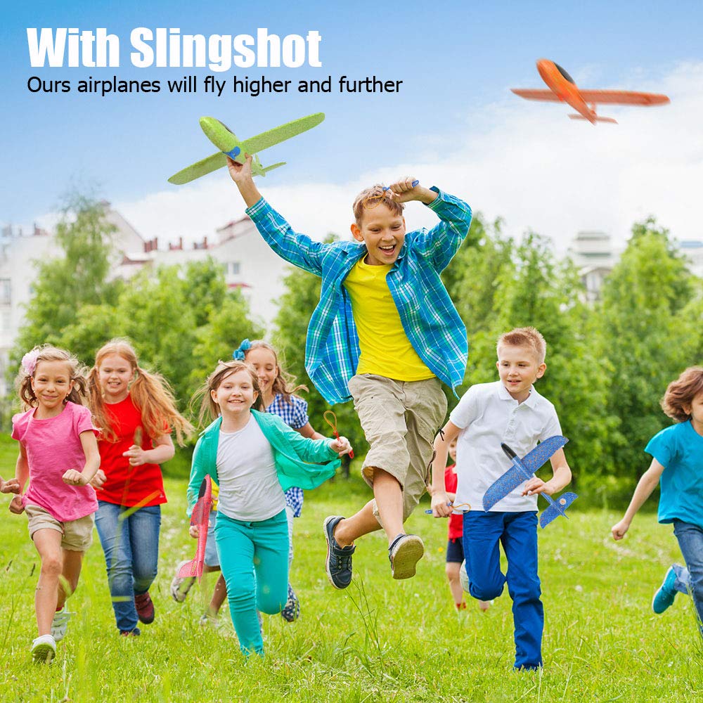 4 Pack Throwing Foam Airplane Toys
