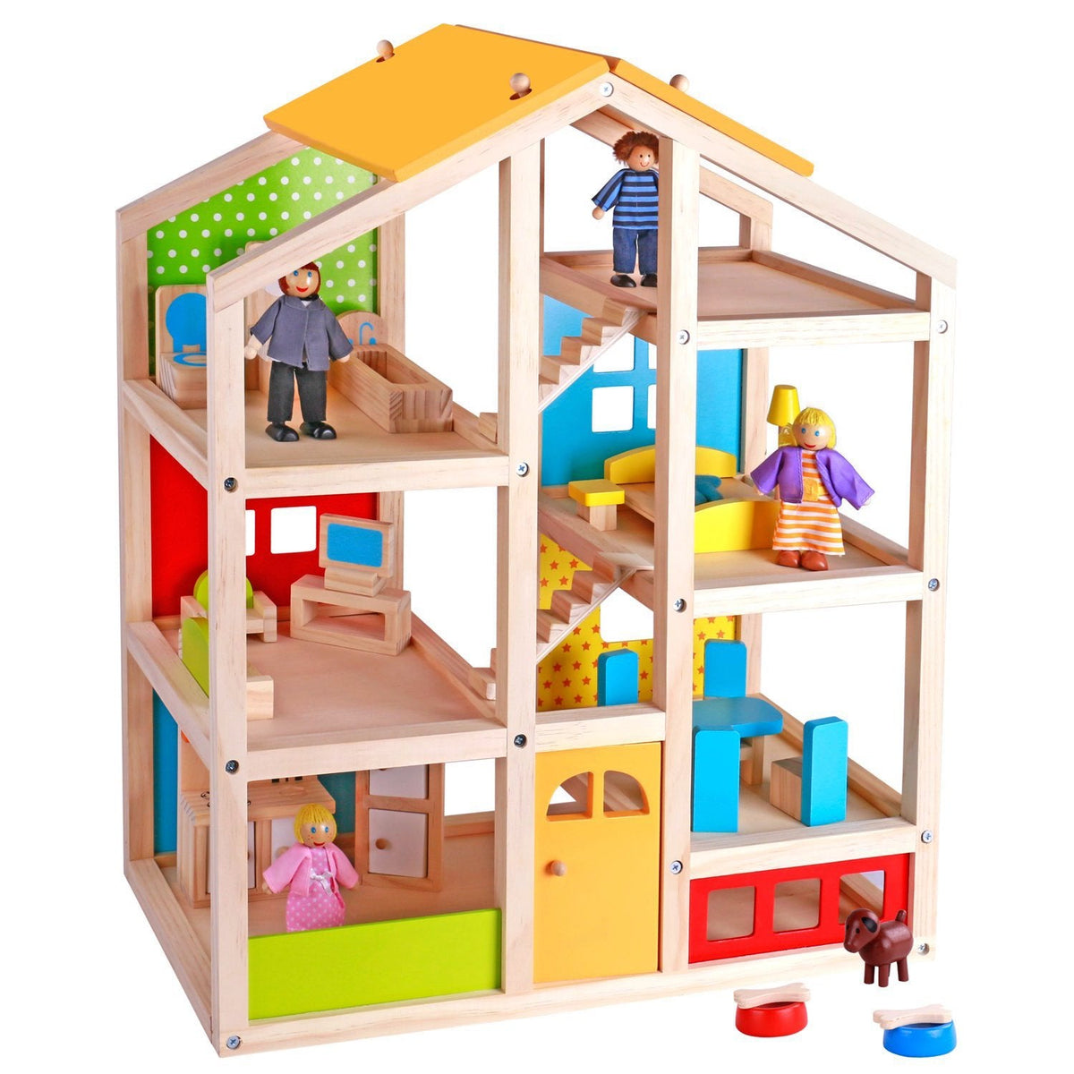 My Wooden Dollhouse Family Set