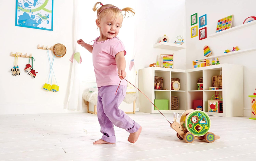 2-in-1 Wooden Snail Baby Push & Pull Walker