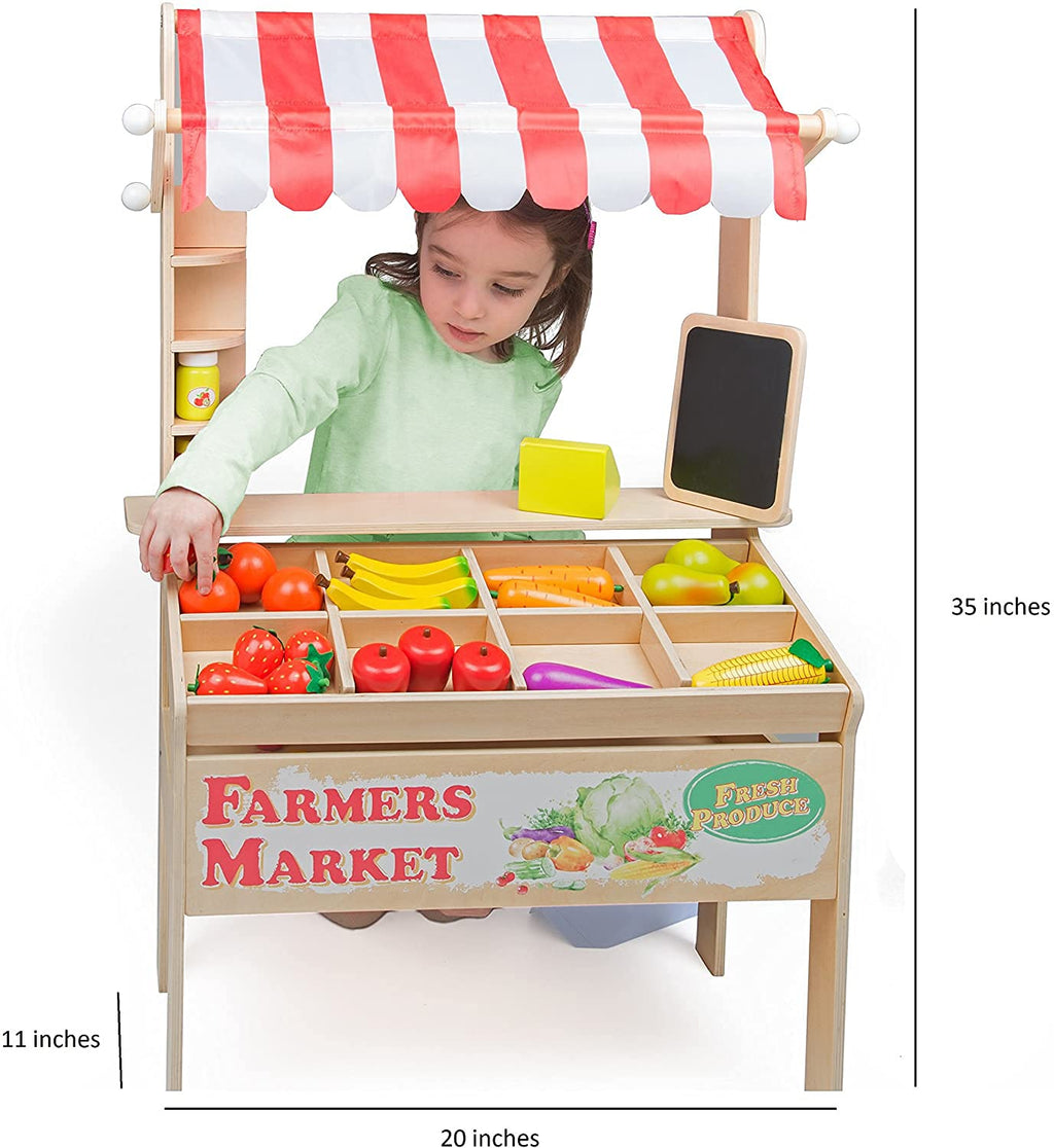 Wooden Farmers Market Stand