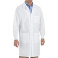 Disposable Lab Coats with Knitted Collar and Cuffs, Size Medium (10-Pack)