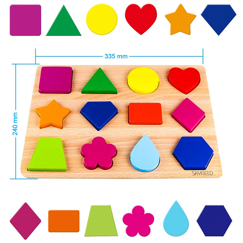 Wooden Shapes Puzzle - Early Educational Developmental Toy
