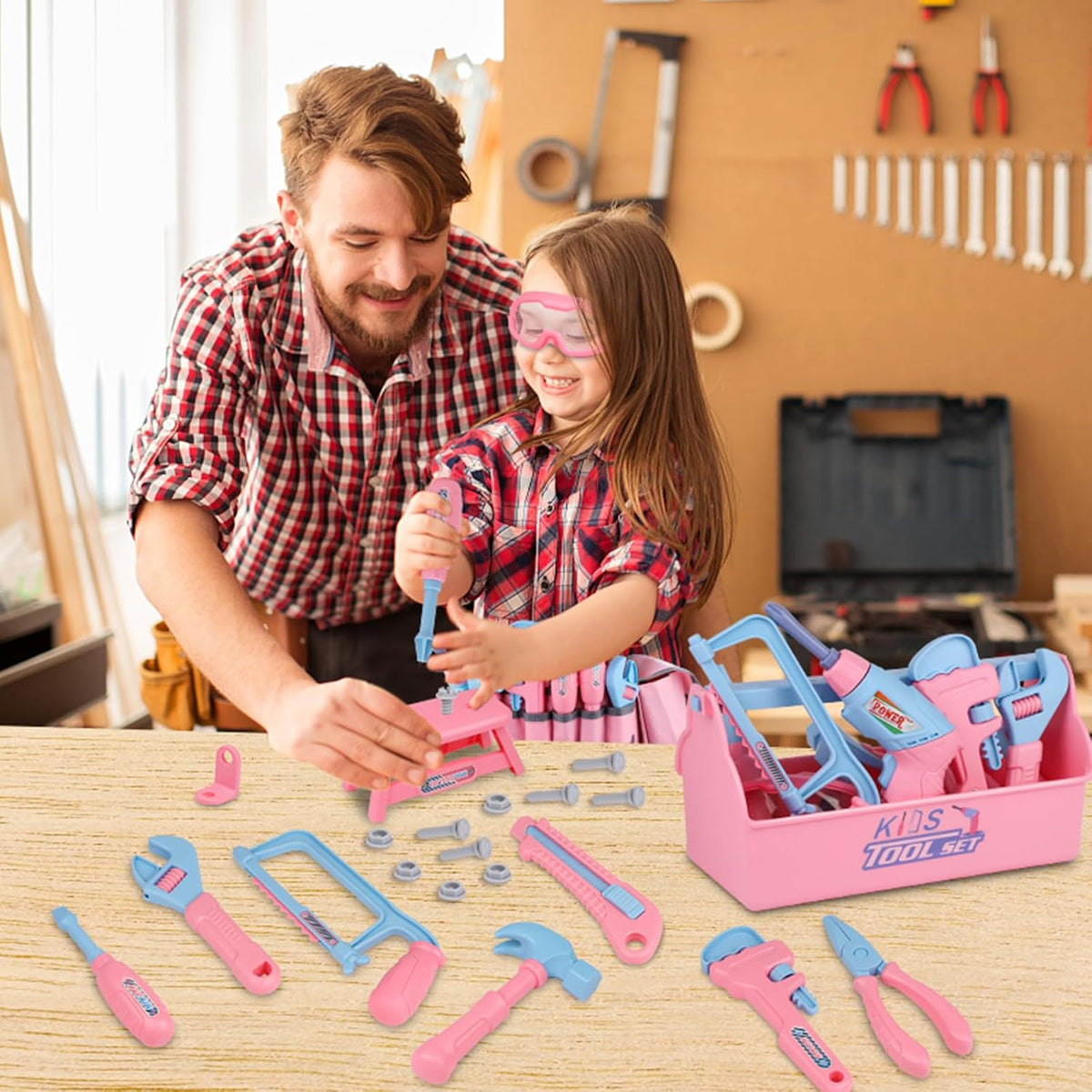 Constructive Kids STEM Building Tool Set Pink Edition