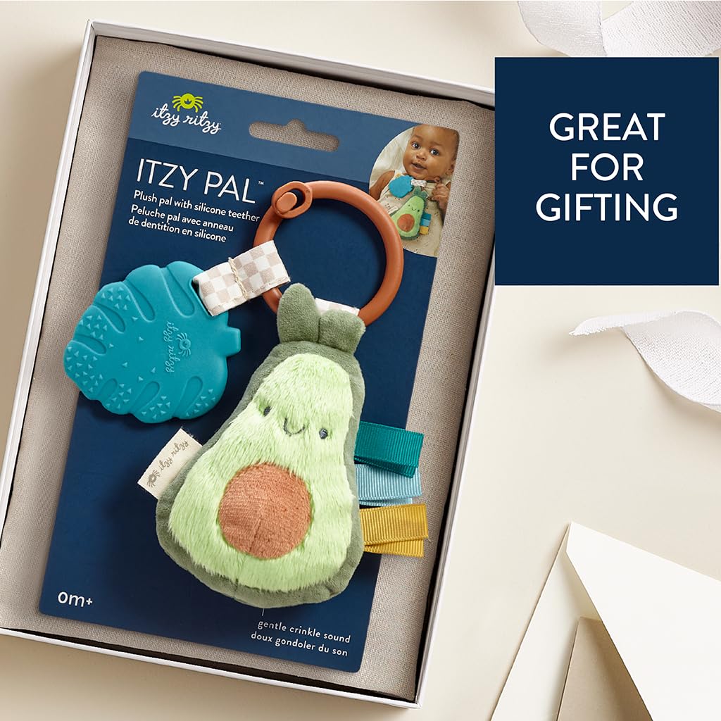 Baby Teether with Crinkle Sound & Ribbons, Great Gift For Newborn