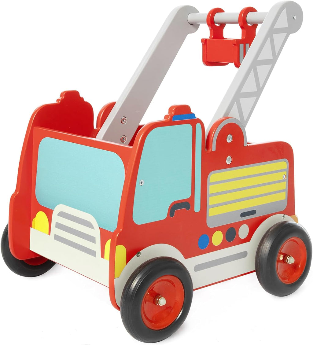 Wooden 2-in-1 Toddler Push & Pull Fire Truck
