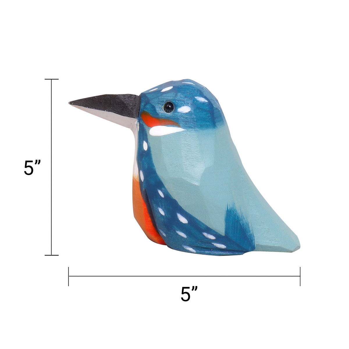 Hand-Carved Wooden Bird Figurine – Hummingbird