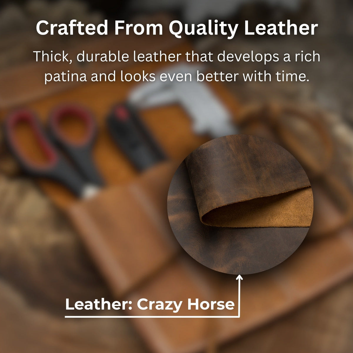 8 Pocket Leather Chisel Roll