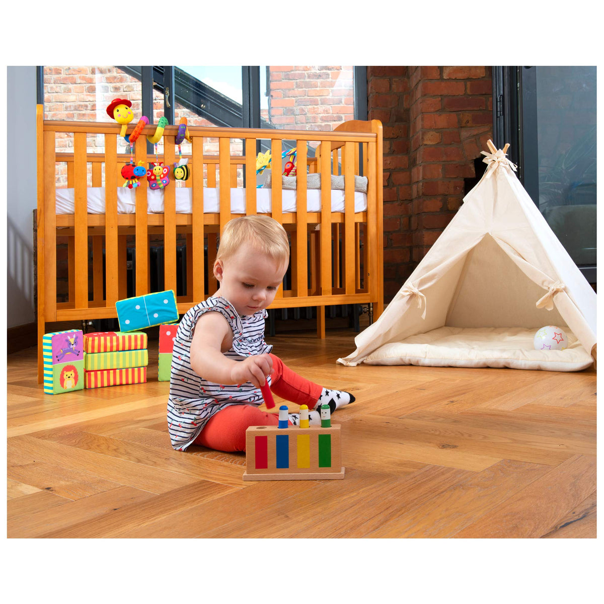 Montessori Wooden Crop Up Toy