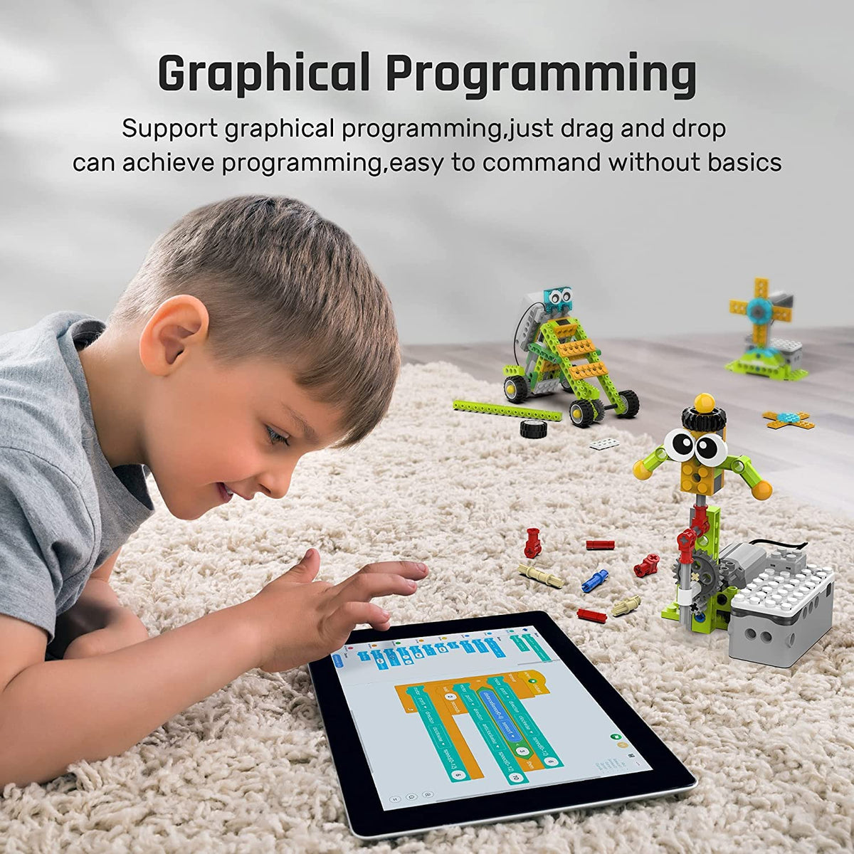 Coding Robot Master: 200+ Fun Educational Bots in 1 App-Controlled Kit with 47 Video Lessons